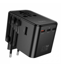 Hoco AC32 Changer PD45W (3C2A) universal travel charger, black