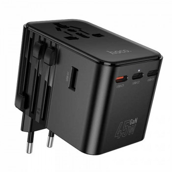 Hoco AC32 Changer PD45W (3C2A) universal travel charger, black