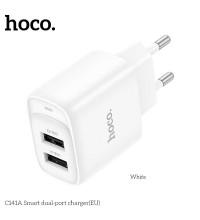 Hoco C141A Smart dual-port charger (EU), 2USB, 2.1А, white