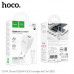 Hoco C147A Charm dual port (1C1U) PD20w Charger Set (EU) (C to C) white