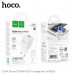 Hoco C147A Charm dual port (1C1U) PD20w Charger Set (EU) (C to L) white