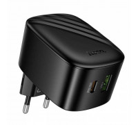 Hoco CS101A folding PD20W dual port charger (C+U), black