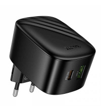 Hoco CS101A folding PD20W dual port charger (C+U), black