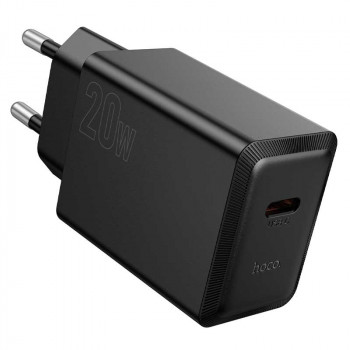 Hoco N68 Nuevo PD20w single port charger (EU), black