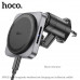 Hoco HW15 Speed magnetic wireless fast charge car holder, в решетку, Qi 15w, black&grey