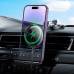 Hoco HW26 Jacques metal magnetic wireless fast charging car holder, на панель, Qi 15w, gray