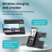 Hoco CQ2 Flash Folding 3-in-1 wireless fast Charger (SAM Watch), black