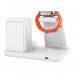 Hoco CQ9 Crown 3-in-1 night light wireless fast charger with clock, white