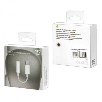 Переходник Type-C на 3.5 mm Jack Adapter iP15 is974366