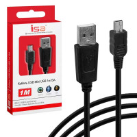 ISA кабель USB на miniUSB 1m черный 115401