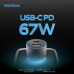 Momax UC16 MoVe 67w Dual Port (U+C) Car Charger, PD67w+QC30w, gray