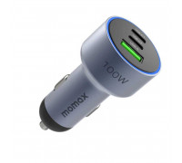 Momax UC17 MoVe 100w 3-Port (U+C+C) Car Charger, PD100w, gray