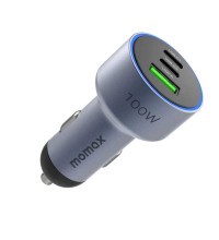 Momax UC17 MoVe 100w 3-Port (U+C+C) Car Charger, PD100w, gray