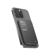 Momax qMAG X 5000mAh Magnetic Wireless Battery Pack, 8.3mm, PD20w, Qi 15w (IP116D) black