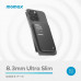Momax qMAG X 5000mAh Magnetic Wireless Battery Pack, 8.3mm, PD20w, Qi 15w (IP116D) black