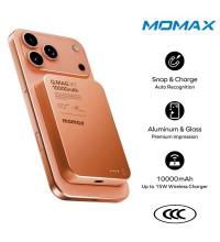 Momax qMAG X1 10000mAh Magnetic Wireless Battery Pack, 13mm, PD20w, Qi 15w (IP117AM) orange