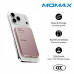 Momax qMAG X 5000mAh Magnetic Wireless Battery Pack, 8.3mm, PD20w, Qi 15w (IP116A) pink