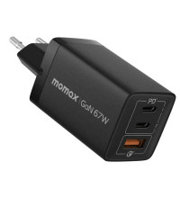 Momax Oneplug UM30EU PD67w GaN Three ports Charger (2C+U), black