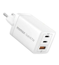 Momax Oneplug UM30EU PD67w GaN Three ports Charger (2C+U), white
