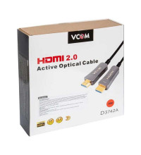 VCOM D3742A HDMI-HDMI 30m Active Optical Cable, 4K60Hz, V2.0, черный