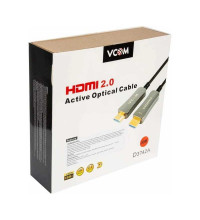VCOM D3742A HDMI-HDMI 50m Active Optical Cable, 4K60Hz, V2.0, черный