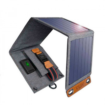 Choetech SC004 14W USB Foldable Solar Power Charger, 5V 2.4A, grey