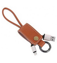 Remax Western, 8pin, 0.3m, с карабином, в коже (RC-034i) brown