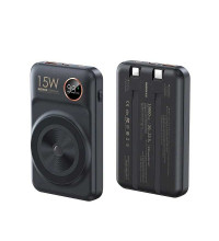 Remax Lecho Series RPP-527 magnetic wireless charging power bank 10000mah, Qi 15W, PD 20w, black