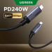 Ugreen 65383 Type-C to Type-C USB4 Gen 4 Cable L706, 1m, 5A, PD3.1 240w, 80 Gbps, 16K60Hz, black