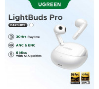 Ugreen WS215 LightBuds Pro ANC Earbuds, LDAC, 7h(32h) (65385) white