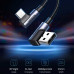 Ugreen USB-A to USB-C 90 Degree Fast Charging Cable, Type-C, угловой, 3A, 1m, US176, 20856, black