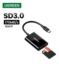 Ugreen CM265 2-in-1 USB-C Card Reader, SD/TF 3.0, 170MB/s (35622)  black