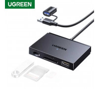 Ugreen CM812 USB-C/USB-A Multifunctional Card Reader, SD+TF+NM 170Mbps + USB2.0 (Space Gray)  45178