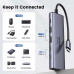 Ugreen USB-C Adapter 6-in-1, 2xUSB3.1+HDMI2.04K@60Hz+PD100w+2xUSB-C 10Gbps CM511 35999