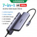 Ugreen USB-C Adapter 7-in-1, PD100w+2xUSB3.0+TF/SD 104MBs+HDMI 4K30Hz+ USB-C 5gbps, 15214
