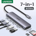 Ugreen USB-C Adapter 7-in-1, PD100w+2xUSB3.0+TF/SD 104MBs+HDMI 4K30Hz+ USB-C 5gbps, 15214