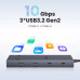 Ugreen USB-C Adapter 6-in-1, 2xUSB3.0+HDMI2.04K@60Hz+PD100w+2xUSB 10Gbps CM818 45363