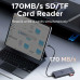 Ugreen USB-C Adapter 8-in-1, PD100w+USB2.0+USB 3.1+TF/SD+HDMI 4K 60Hz+2xUSB-C 10gbps, 75027