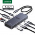 Ugreen USB-C Adapter 8-in-1, PD100w+USB2.0+USB 3.1+TF/SD+HDMI 4K 60Hz+2xUSB-C 10gbps, 75027