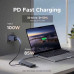 Ugreen USB-C Adapter 8-in-1, PD100w+USB2.0+USB 3.1+TF/SD+HDMI 4K 60Hz+2xUSB-C 10gbps, 75027