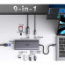 Ugreen USB-C Adapter 9-in-1, PD100w+2xUSB3.0+USB 3.1+TF/SD+HDMI2.0 60Hz+ RJ45+USB-C 10gbps, 15532