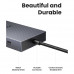 Ugreen USB-C Hub 10-in-1, PD100w+2xUSB3.2+2USB-C+TF/SD+2HDMI2.0 60Hz+ RJ45 1Gbps (45366)