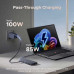 Ugreen USB-C Hub 10-in-1, PD100w+2xUSB3.2+2USB-C+TF/SD+2HDMI2.0 60Hz+ RJ45 1Gbps (45366)