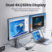 Ugreen USB-C Hub 10-in-1, PD100w+2xUSB3.2+2USB-C+TF/SD+2HDMI2.0 60Hz+ RJ45 1Gbps (45366)
