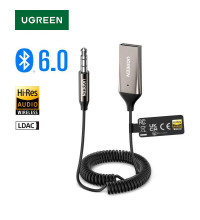 Ugreen Car Bluetooth Receiver Audio Adapter, LDACб на пружинке (BT525)  85428