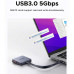 Ugreen CM898 Magnetic 3-in-1 USB-C Card Reader, SD 4.0 + TF 4.0, 312MB/s, PD100w, black  65095