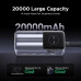 Ugreen PB723 130w power bank 20000mah with build-in cable, PD 100w, 55365B, gray