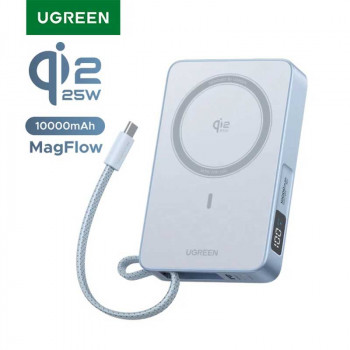 Ugreen PB773 magnetic wireless power bank 10000mah, Qi2 25W, PD 30w (65958) blue