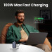 Ugreen GaN Nexode Pro Fast Charger 100w, U+C+C,  (15203) grey