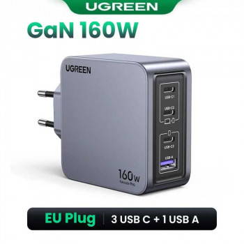 Ugreen GaN Nexode Pro Fast Charger 160w, U+C+C+C, PD140w, model X763  (25095) grey